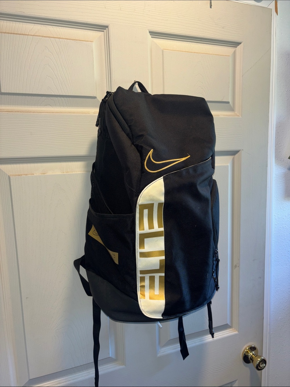Nike Black and Gold Elite Sports Backpack